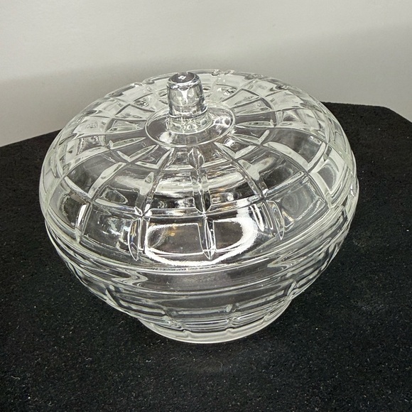 Borgonovo Italy Pressed Glass Sugar Bowl - Picture 13 of 13